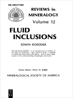 cover image of Fluid inclusions